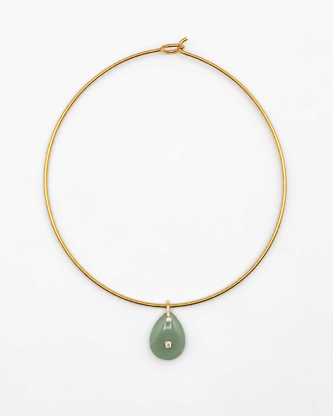 Green Aventurine Drop Charm