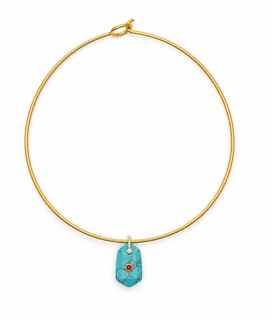 Turquoise Prism Charm