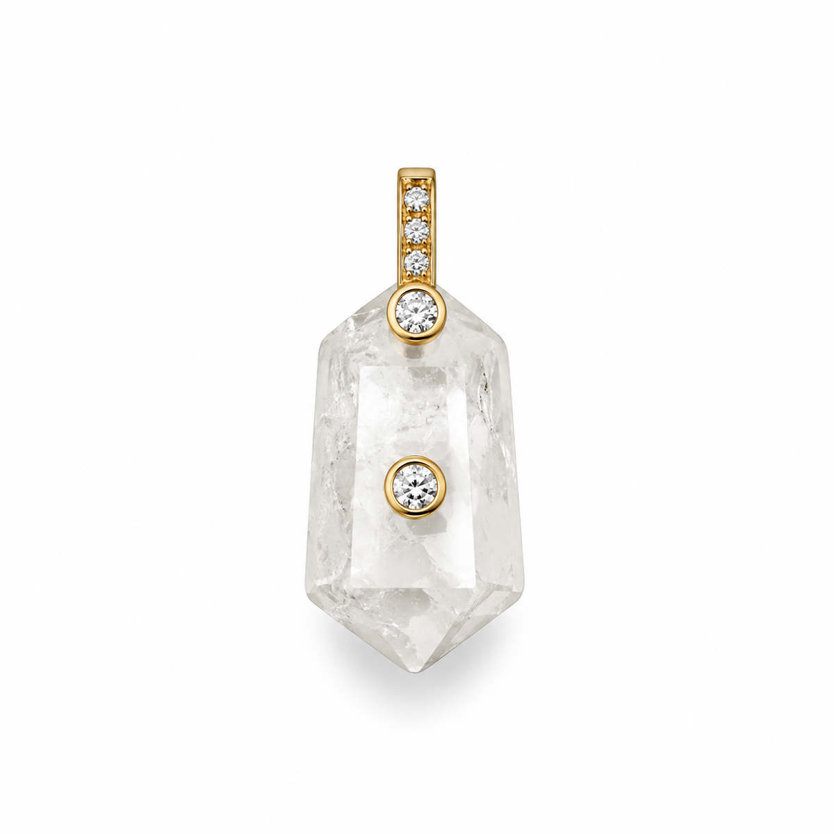 Clear Quartz Prism Charm