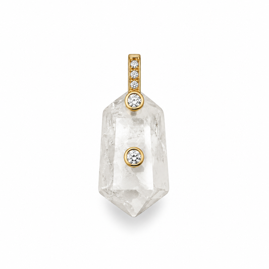 Clear Quartz Prism Charm