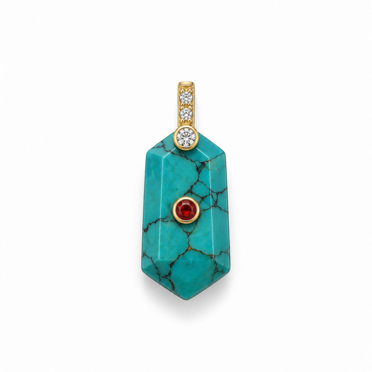 Turquoise Prism Charm