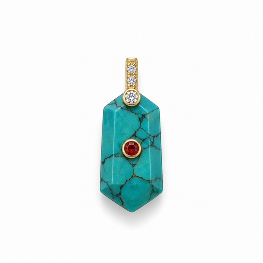 Turquoise Prism Charm
