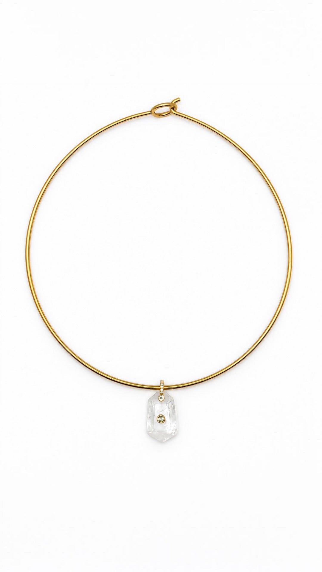 Clear Quartz Prism Charm