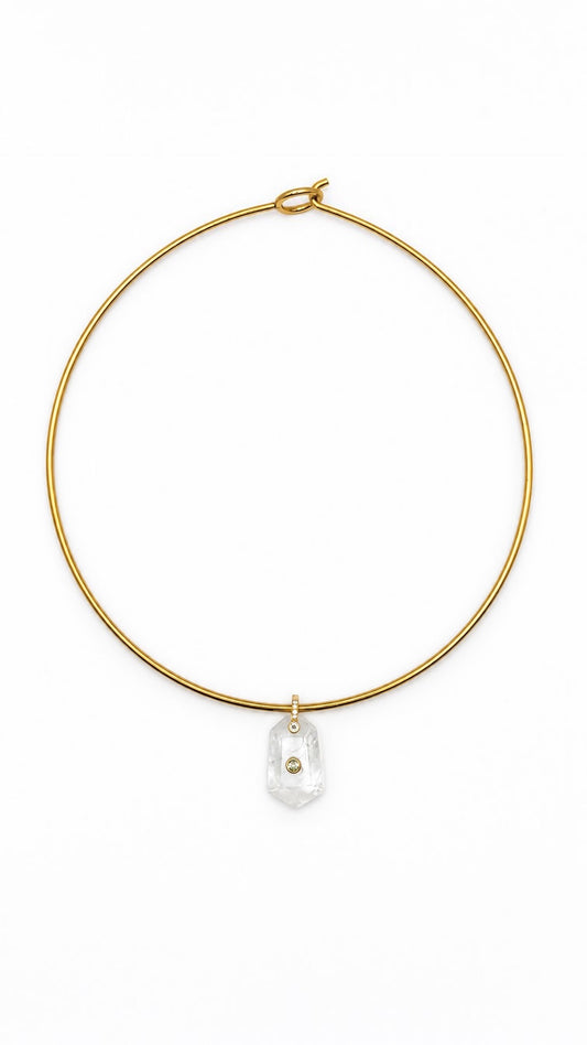 Clear Quartz Prism Charm