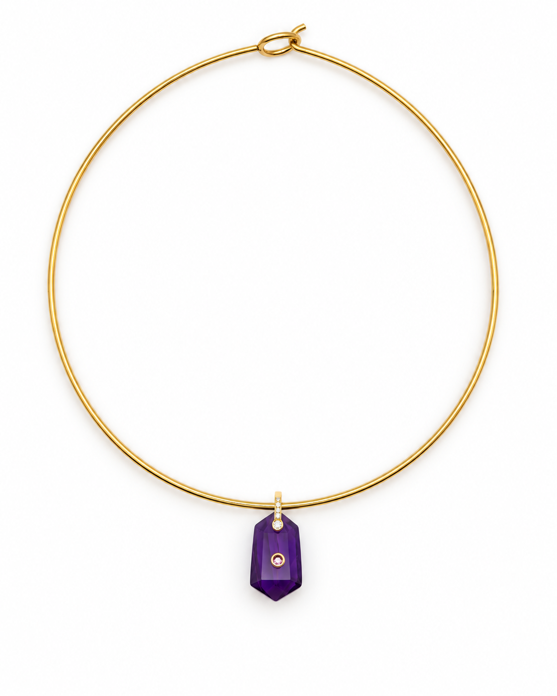 Amethyst Prism Charm