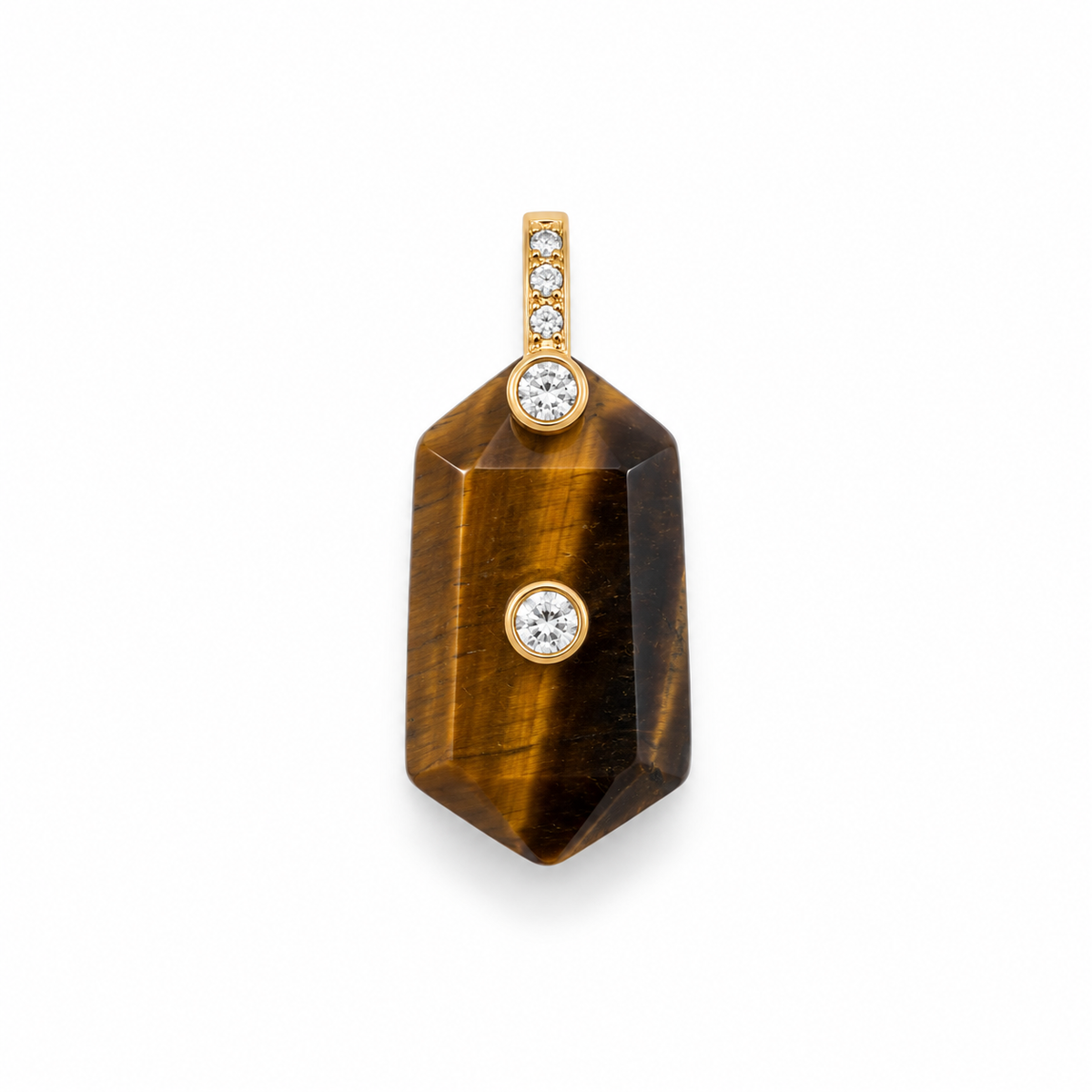 Tiger’s Eye Prism Charm