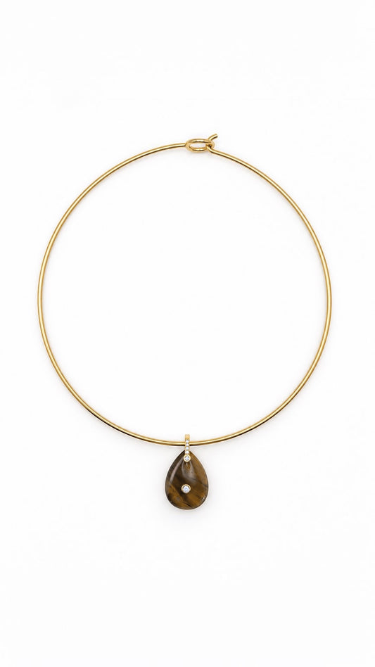 Tiger’s Eye Drop Charm
