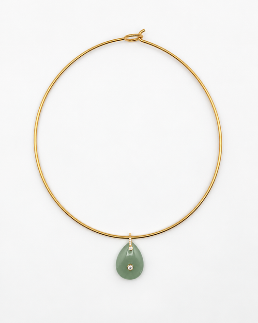 Green Aventurine Drop Charm