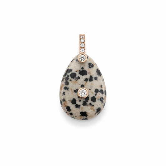 Dalmatian Jasper Drop Charm