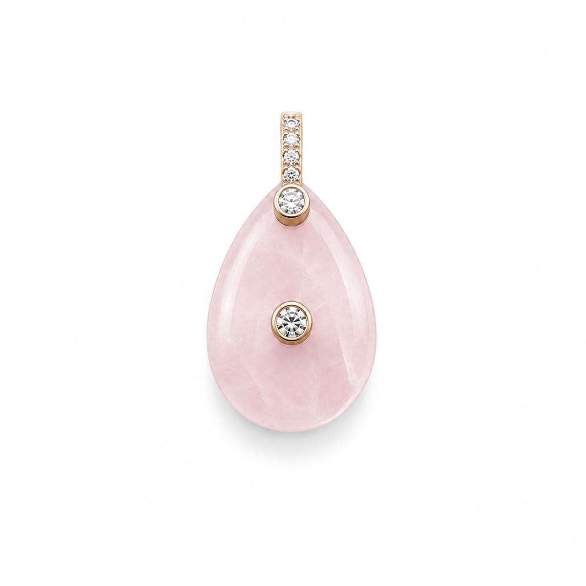 Rose Quartz Drop Charm