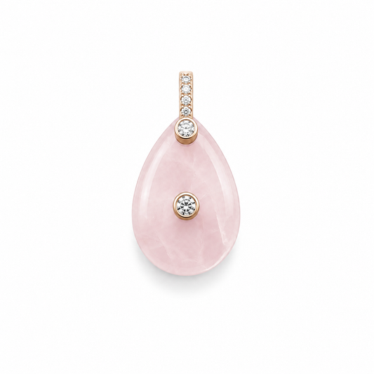 Rose Quartz Drop Charm