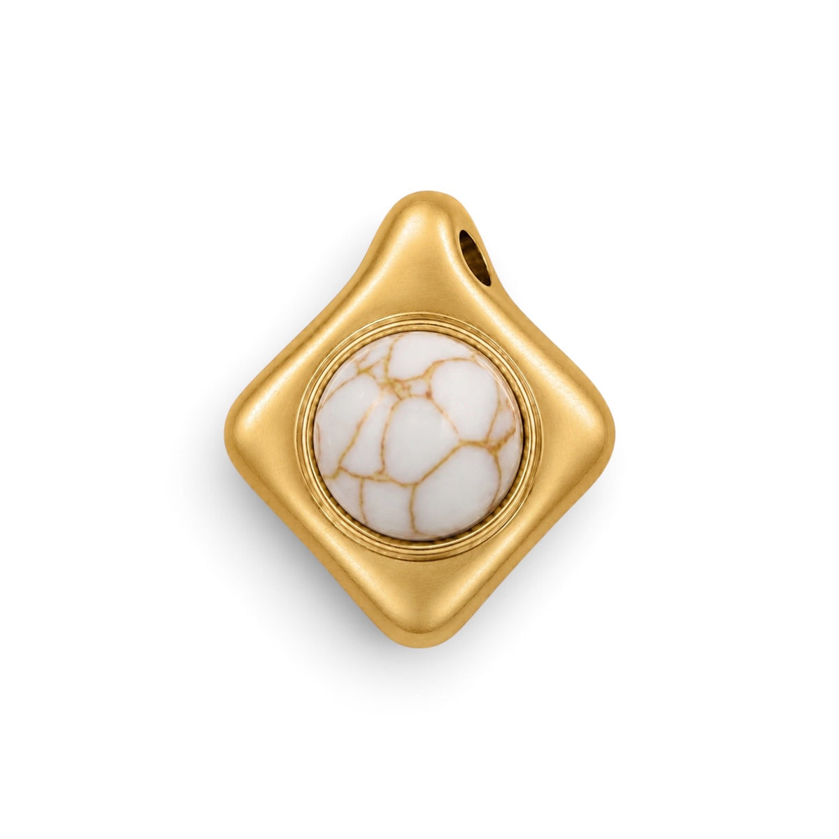 White Howlite Amulet Charm