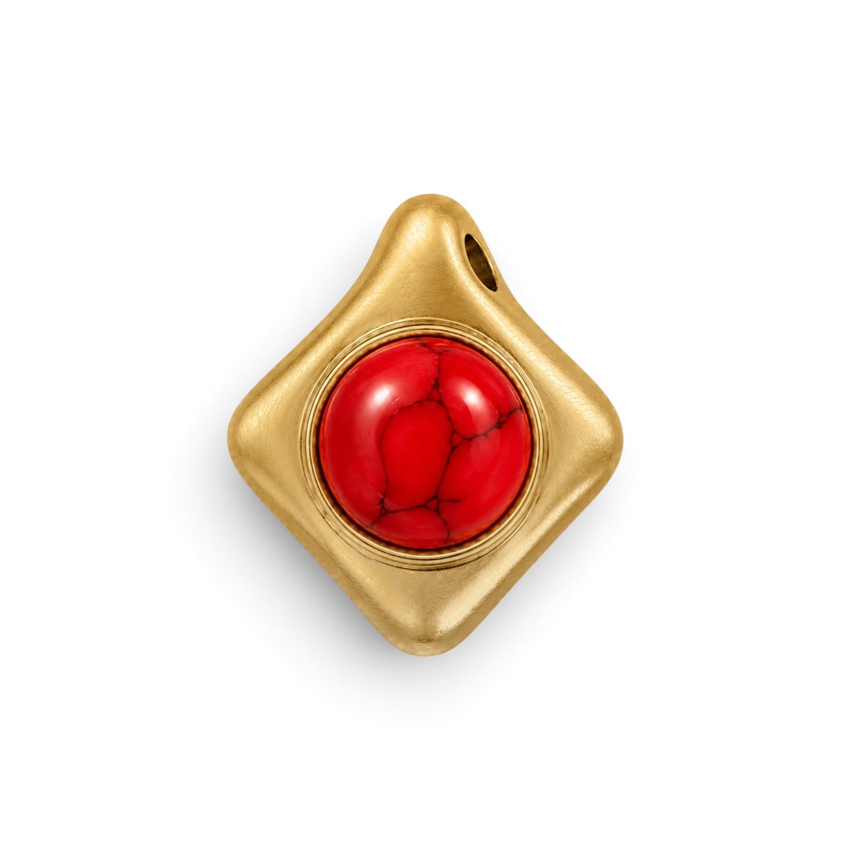 Red Howlite Amulet Charm