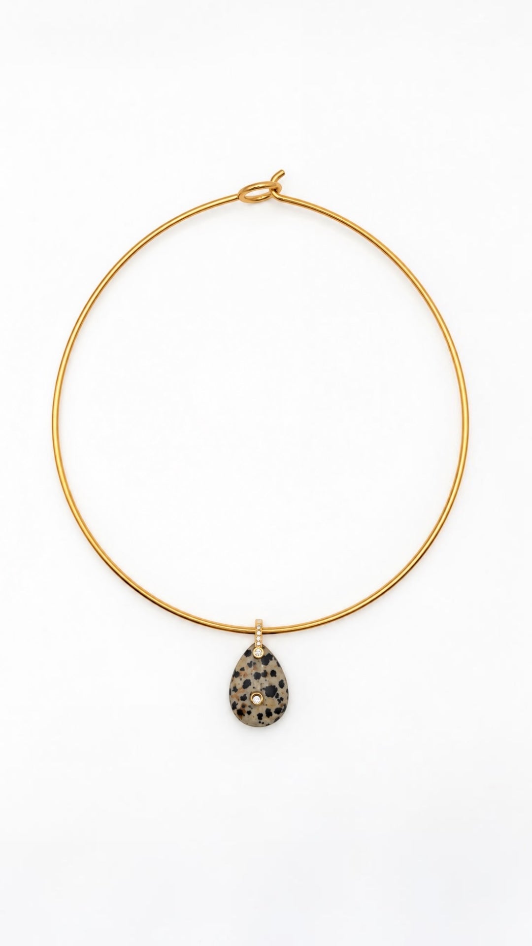 Dalmatian Jasper Drop Charm