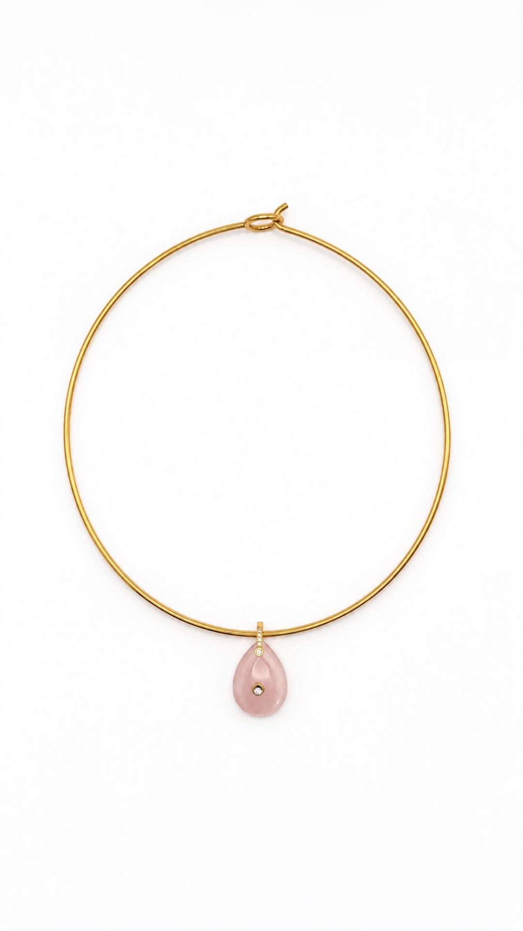 Rose Quartz Drop Charm