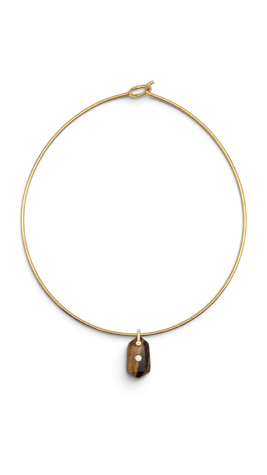 Tiger’s Eye Prism Charm