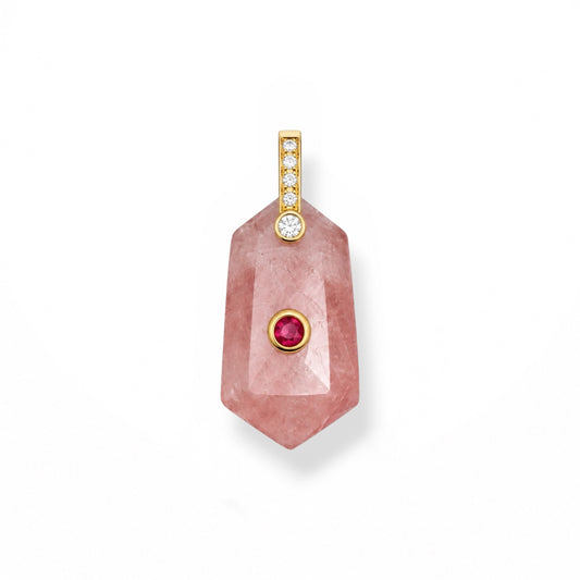 Strawberry Quartz Prism Charm